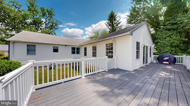 38 Ward Ave, Audubon, NJ 08106 - wooden deck with area for grilling