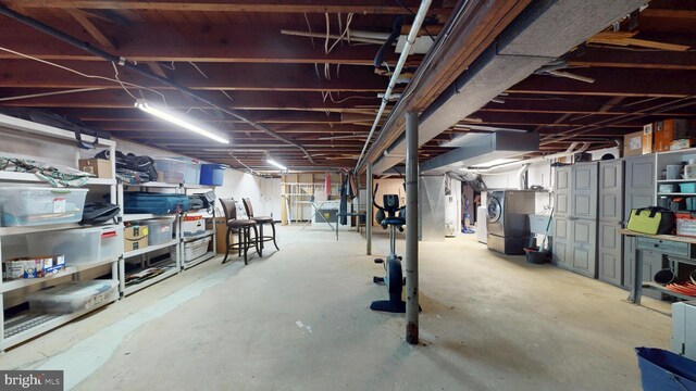 38 Ward Ave, Audubon, NJ 08106 - unfinished below grade area with washer / clothes dryer