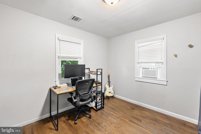 221 Walnut St, West Deptford, NJ 08096 - home office with baseboards and wood finished floors