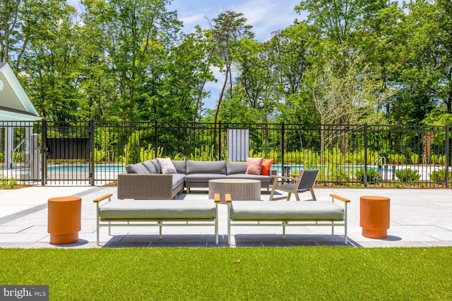 211 Clear Sky Way, Pasadena, MD 21122 - view of patio with fence and outdoor lounge area