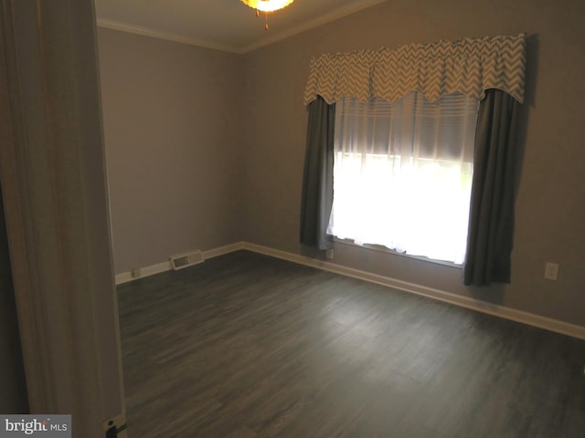 538 Haventree Ct, New Hope, PA 18938 - unfurnished room featuring crown molding, dark wood-style flooring, and baseboards