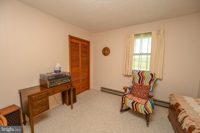 206-208 N 10th St, Oakland, MD 21550 - bedroom with a closet, a baseboard heating unit, carpet, and baseboard heating