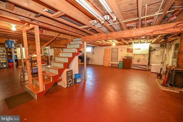 206-208 N 10th St, Oakland, MD 21550 - below grade area featuring stairway