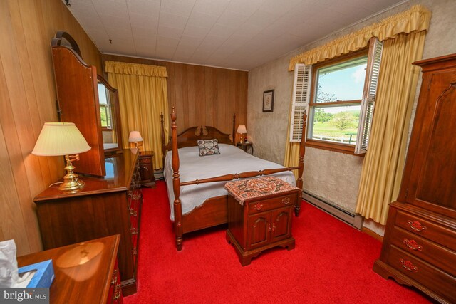 206-208 N 10th St, Oakland, MD 21550 - bedroom with a baseboard heating unit and carpet floors
