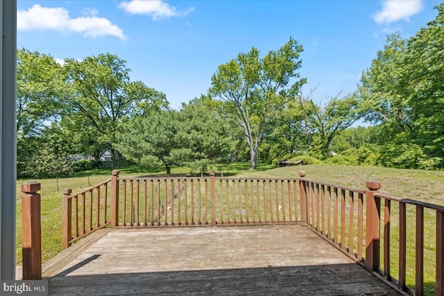 3 High Ridge Rd, Pemberton, NJ 08068 - wooden deck with a yard and view of wooded area