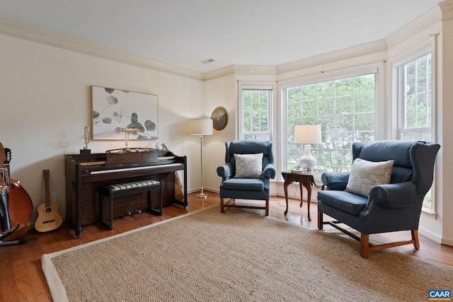 2657 Coralberry Pl, Charlottesville, VA 22911 - sitting room featuring wood finished floors and ornamental molding