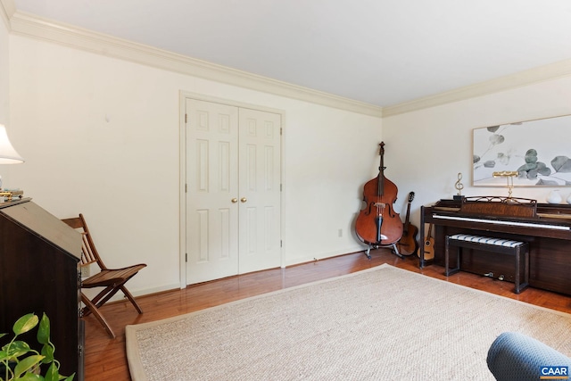 2657 Coralberry Pl, Charlottesville, VA 22911 - living area with ornamental molding, wood finished floors, and baseboards