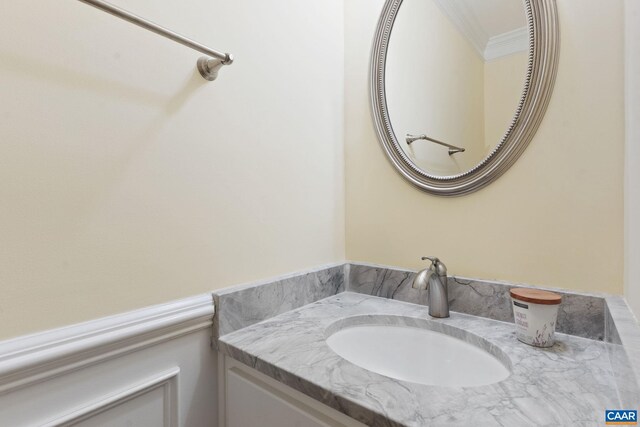 2657 Coralberry Pl, Charlottesville, VA 22911 - bathroom with vanity and crown molding