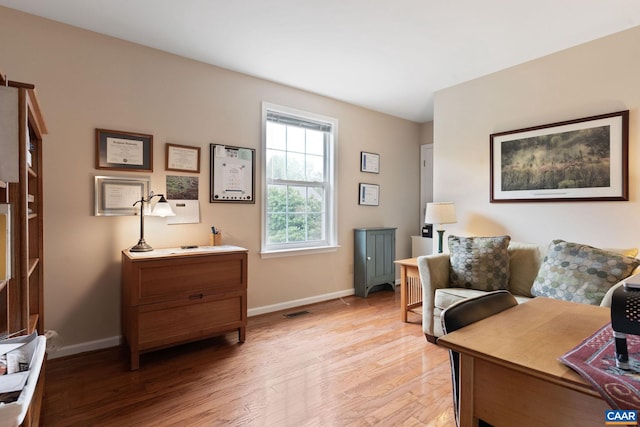 2657 Coralberry Pl, Charlottesville, VA 22911 - office with baseboards and light wood-style floors