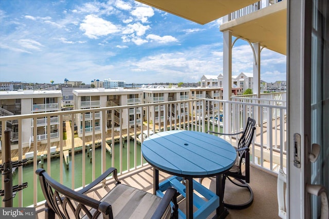 301 14th St Unit 308/309, Ocean City, MD 21842 - balcony with a water view and a residential view