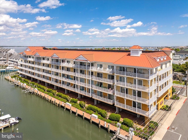 301 14th St Unit 308/309, Ocean City, MD 21842 - view of apartment building / complex featuring a water view