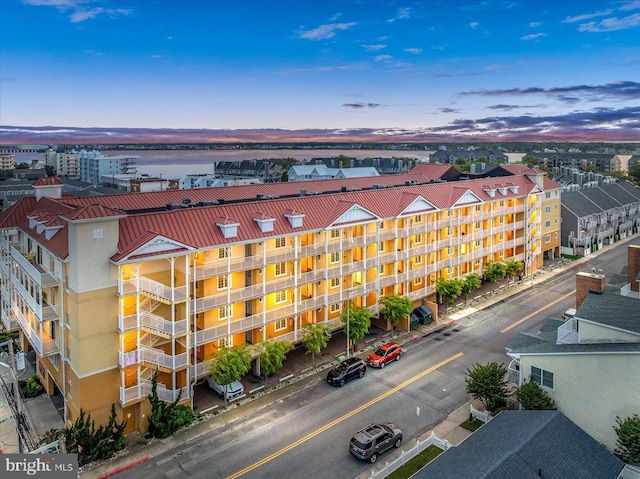 301 14th St Unit 308/309, Ocean City, MD 21842 - aerial view at dusk of a view of apartment building / complex