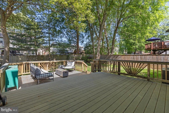 1745 Remington Dr, Crofton, MD 21114 - wooden deck featuring a fenced backyard