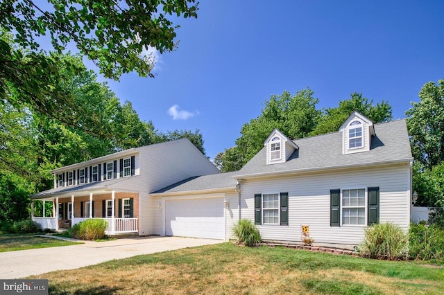 780 Cotswolde Quay Ct, Severna Park, MD 21146 - view of front of house featuring covered porch, a front yard, a garage, and driveway