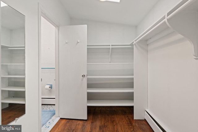 6802 Nesbitt Pl, Mclean, VA 22101 - spacious closet with a baseboard heating unit and wood finished floors