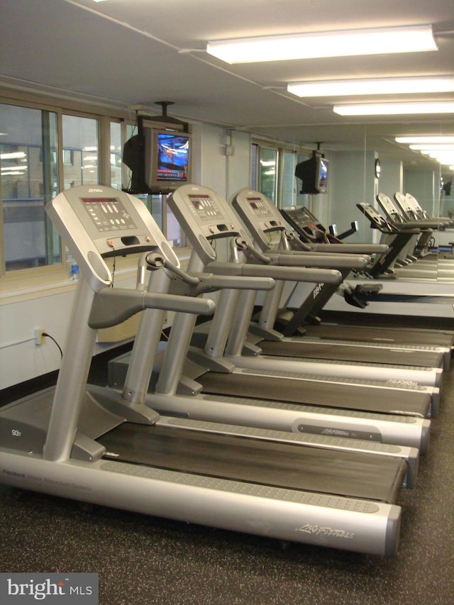 1919 Chestnut St Unit 523-524, Philadelphia, PA 19103 - exercise room with healthy amount of natural light