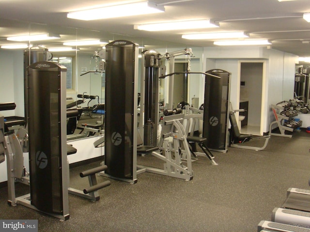 view of gym