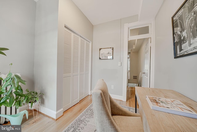 1823 4th St NW, Washington, DC 20001 - home office featuring light wood-type flooring and baseboards