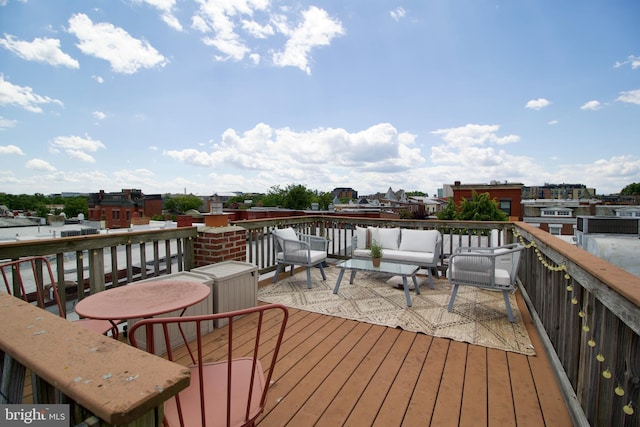 1823 4th St NW, Washington, DC 20001 - wooden terrace featuring an outdoor living space