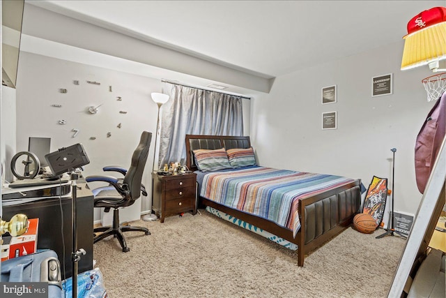 view of carpeted bedroom