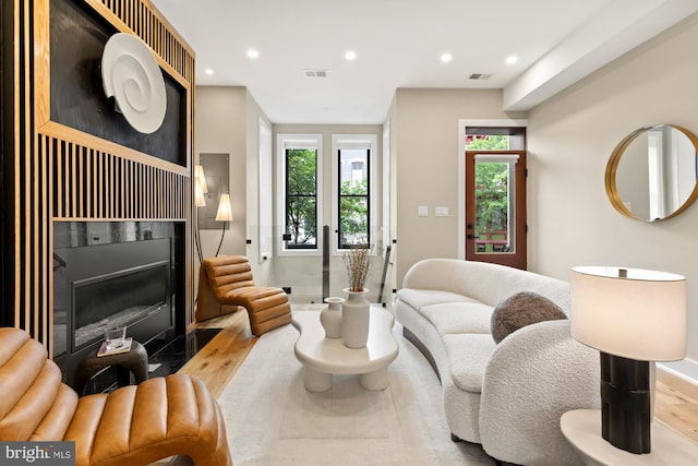919 French St NW, Washington, DC 20001 - living area with recessed lighting, healthy amount of natural light, and wood finished floors
