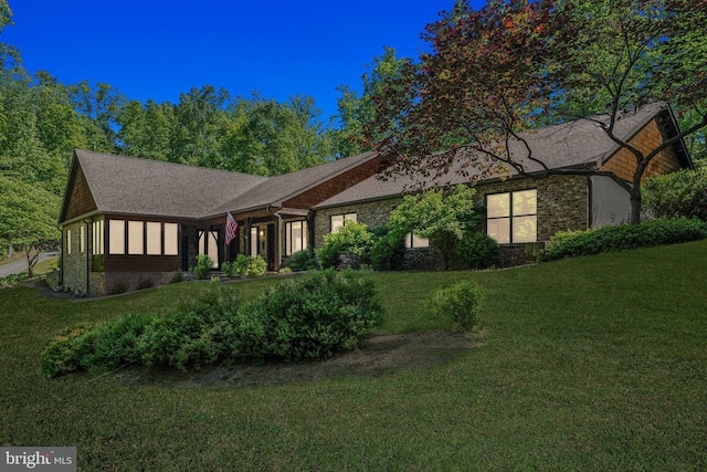 2277 Indian Holw, Winchester, VA 22603 - view of front of home with a front yard and a shingled roof