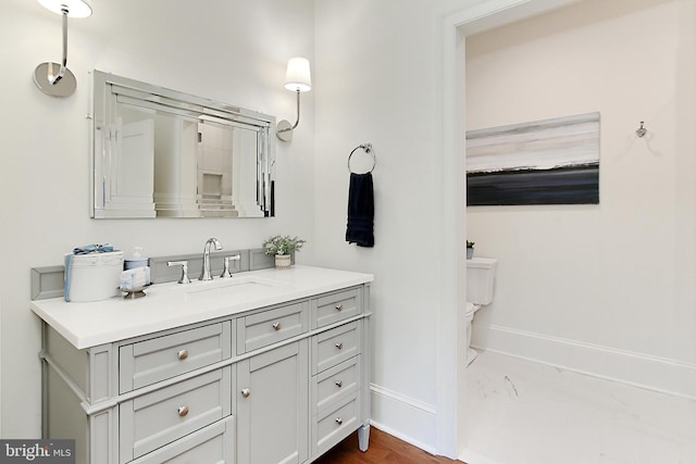 7430 Foundation Way, Springfield, VA 22150 - bathroom with vanity and wood finished floors