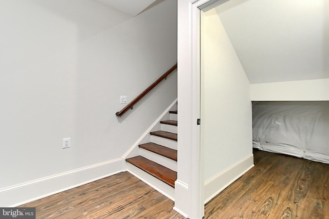7430 Foundation Way, Springfield, VA 22150 - stairs featuring wood finished floors and lofted ceiling