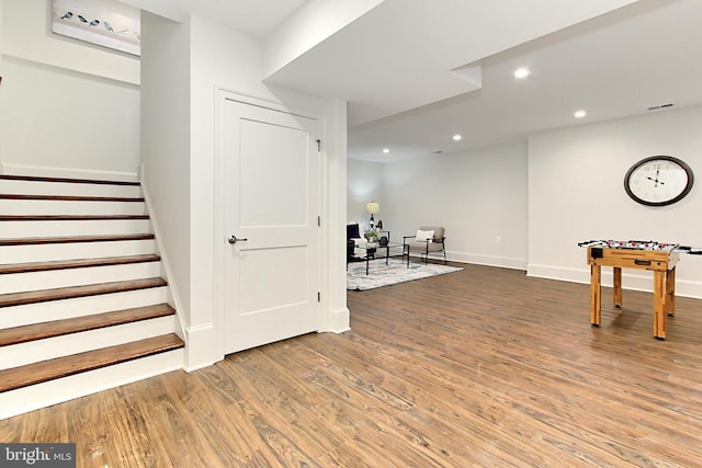 7430 Foundation Way, Springfield, VA 22150 - rec room with wood finished floors and recessed lighting