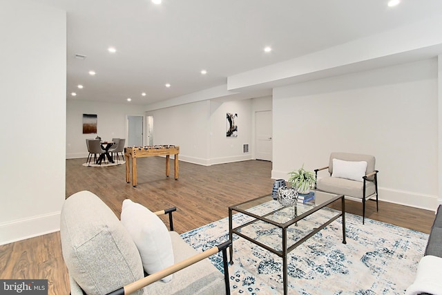 7430 Foundation Way, Springfield, VA 22150 - living area with recessed lighting and wood finished floors