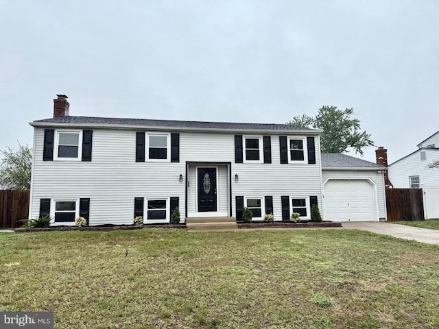 6 Spring Hill Dr, Clementon, NJ 08021 - split foyer home with a chimney and driveway