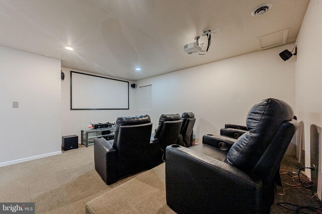 269 Bucktail Dr, Middletown, DE 19709 - home theater room with carpet flooring, recessed lighting, and baseboards