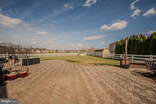 269 Bucktail Dr, Middletown, DE 19709 - view of patio featuring an outbuilding