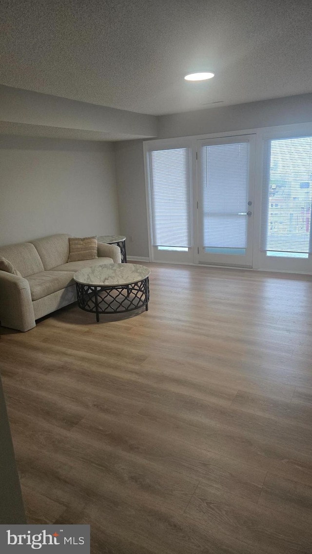 38261 Yacht Basin Rd Unit 35, Ocean View, DE 19970 - living room featuring wood finished floors and a textured ceiling
