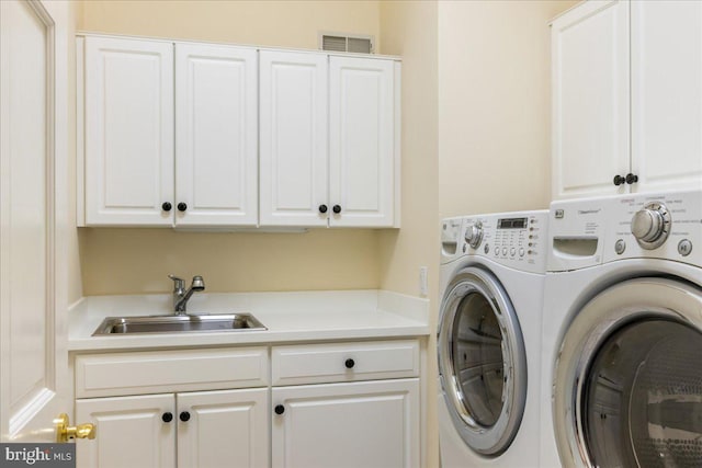 2630 Eagle Ln, Hellertown, PA 18055 - laundry room featuring cabinet space and independent washer and dryer