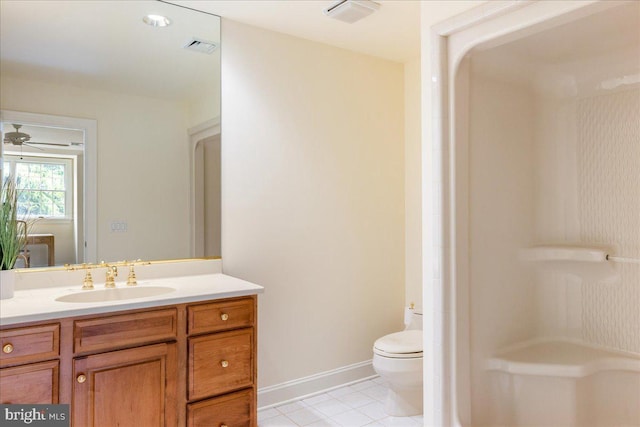 2630 Eagle Ln, Hellertown, PA 18055 - full bathroom with tile patterned flooring, toilet, vanity, and baseboards