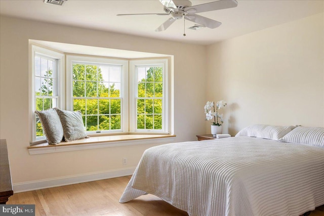 2630 Eagle Ln, Hellertown, PA 18055 - bedroom featuring baseboards, wood finished floors, and ceiling fan