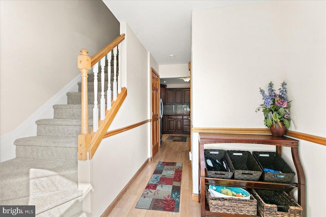 2919 Lexington Ct, Woodbridge, VA 22192 - staircase with wood finished floors and baseboards