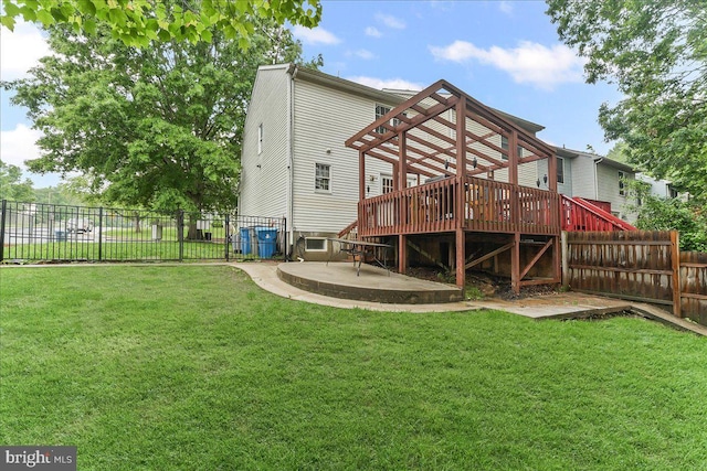 100 Cypress Dr, North East, MD 21901 - back of house featuring a wooden deck and a patio