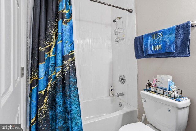 12 Bloomfield Ln, Willingboro, NJ 08046 - full bath with toilet and shower / bathtub combination with curtain