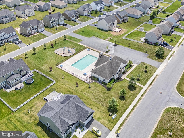 832 Red Maple Rd, Smyrna, DE 19977 - aerial perspective of suburban area with a pool