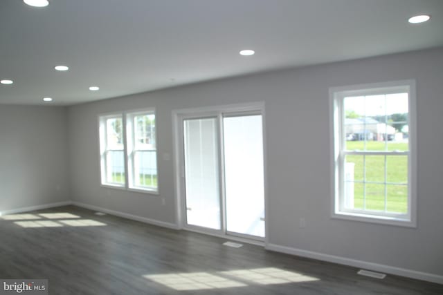 1296 Dorchester Ave, Pocomoke City, MD 21851 - spare room with baseboards, recessed lighting, and wood finished floors