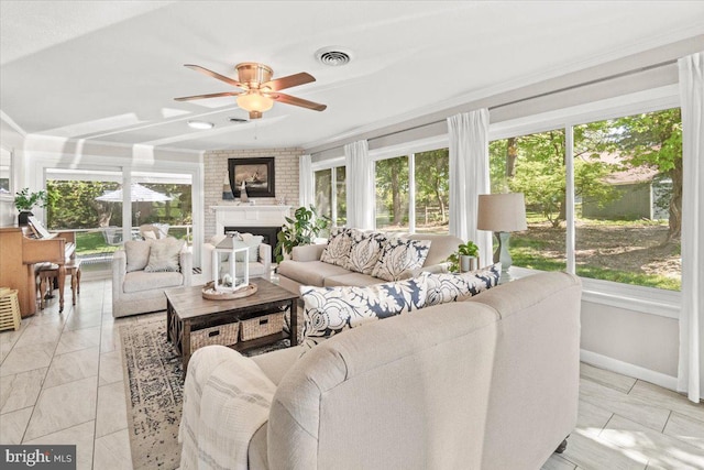 sunroom / solarium with plenty of natural light