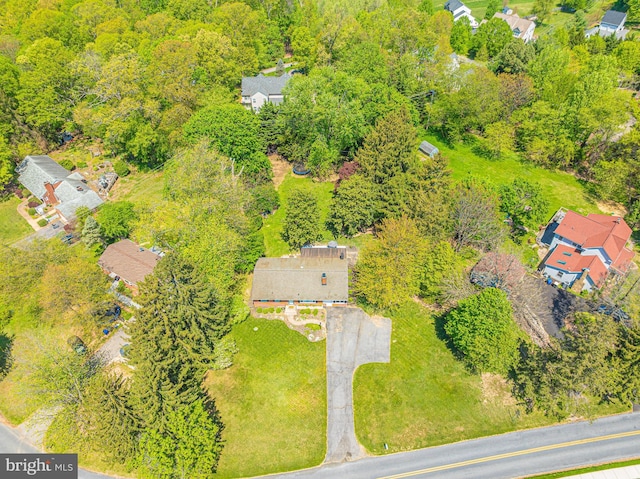 aerial view of residential area