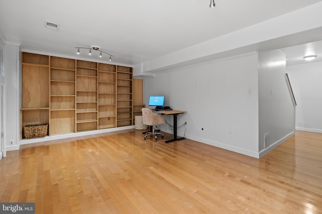 7029 Leewood Forest Dr, Springfield, VA 22151 - unfurnished office featuring light wood-style floors and baseboards