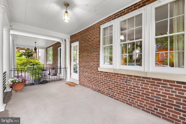 view of patio / terrace with a porch
