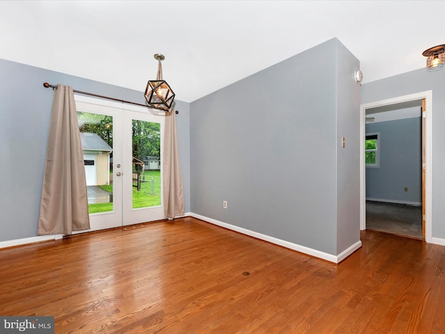 4106 Teklen Dr, Westminster, MD 21157 - spare room with french doors, plenty of natural light, wood finished floors, and baseboards