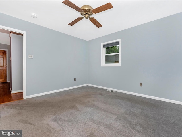 4106 Teklen Dr, Westminster, MD 21157 - spare room featuring carpet flooring, ceiling fan, baseboards, and a smoke detector