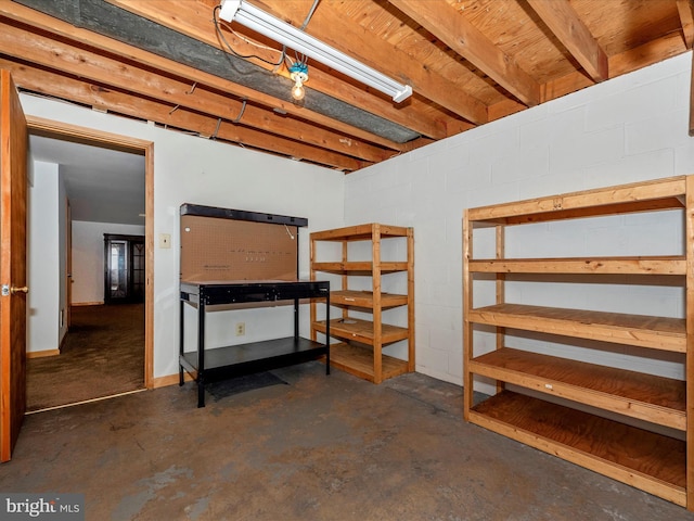 4106 Teklen Dr, Westminster, MD 21157 - below grade area with concrete block wall