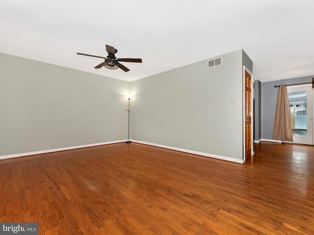 4106 Teklen Dr, Westminster, MD 21157 - empty room featuring ceiling fan, wood finished floors, and baseboards